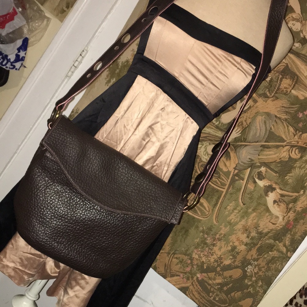 Vintage Tanner Krolle real leather cross bag unisex
